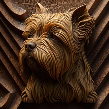 3D model Belgian Griffon dog (STL)